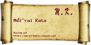 Mérai Kata névjegykártya